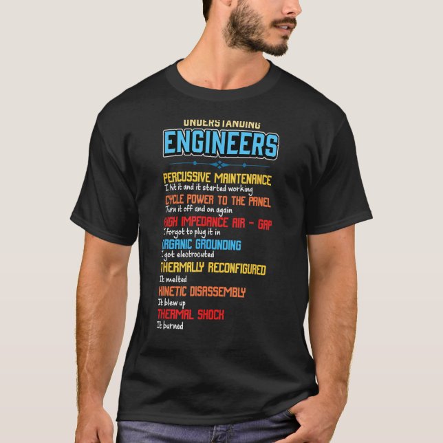 Funny Understanding Ingenjör och Funny Engineerin T Shirt (Framsida)