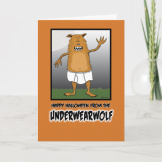 Funny Underwearvargen Halloween Kort