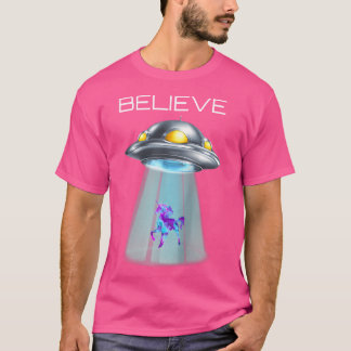 Funny Unicorn Alien Abduction Geeky Ufo Baseball T Shirt
