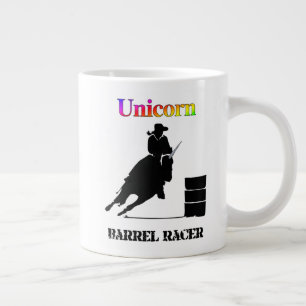 Funny Unicorn Barrel Racer Jumbo Mugg