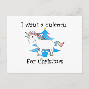 Funny Unicorn christmas-gåva Helg Vykort