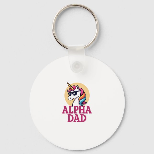 Funny Unicorn Dad Laufey Men Father's Day Christma Nyckelring (Framsida)