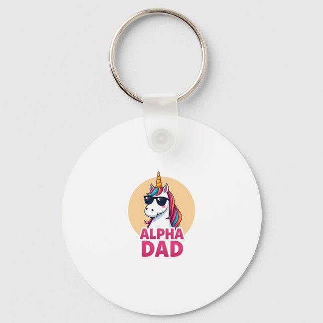Funny Unicorn Dad Laufey Men Father's Day Christma Nyckelring (Framsida)