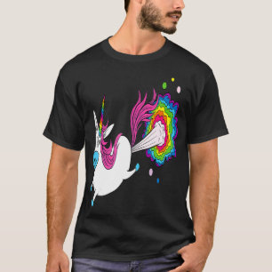 Funny Unicorn Farting Rainbow T Shirt