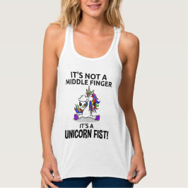 FUNNY UNICORN Fist Linne Med Racerback