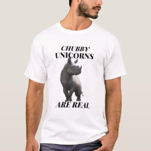 Funny Unicorn-gåvor   Knubbiget är äkta T Shirt