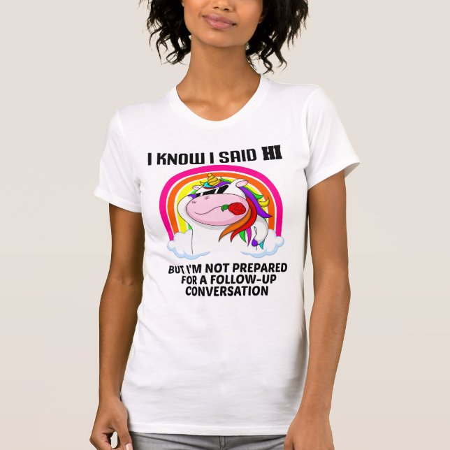 FUNNY UNICORN Hi T-Shirt (Framsida)