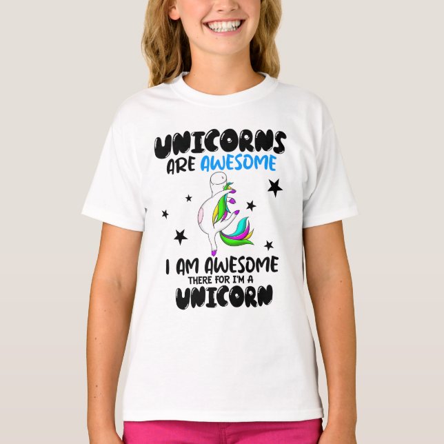 FUNNY UNICORN I är Fantastisk T Shirt (Framsida)