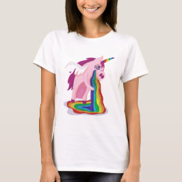 Funny Unicorn Kräkningar Rainbows Novelty Gag T Shirt