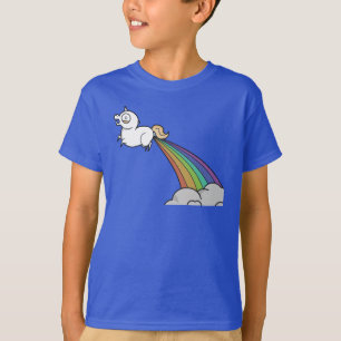 Funny Unicorn Pooping Rainbows Tee