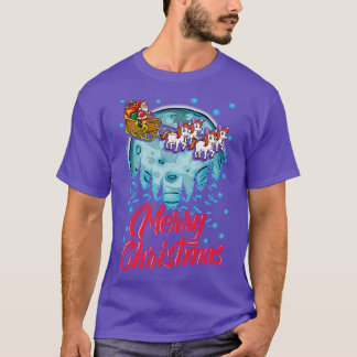 Funny Unicorn Santa God jul Gift Julafton T T Shirt