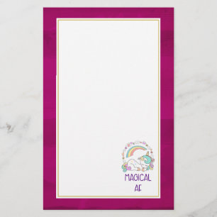 Funny Unicorn Sayed Magic AF Brevpapper