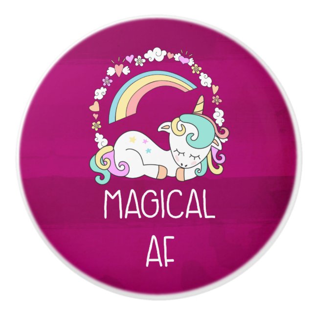 Funny Unicorn Sayed Magic AF Knopp (Framsidan)