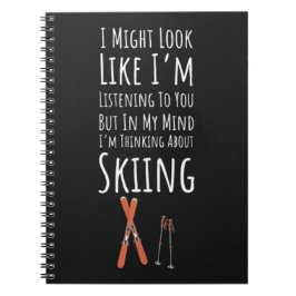 Funny Unique Gifts For Skiers Skiing Winter Sports Anteckningsbok