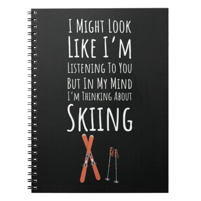 Funny Unique Gifts For Skiers Skiing Winter Sports Anteckningsbok (Framsidan)