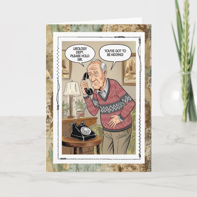 Funny Urology Dept Old Fart Just For Fun Card Kort (Framsida)