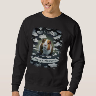 Funny Ursäkta min Guinea Gris Ate Homwork Lång Ärmad Tröja