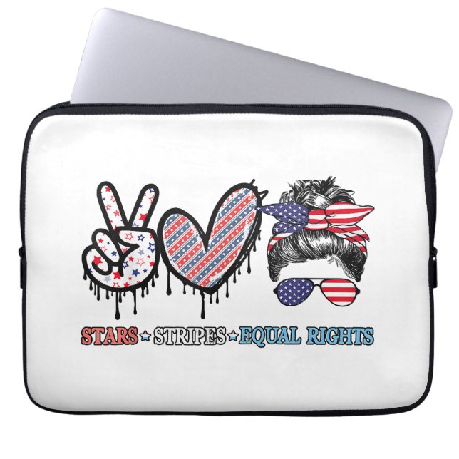 Funny US Flagga Patriotic Laptop Fodral (Framsidan)