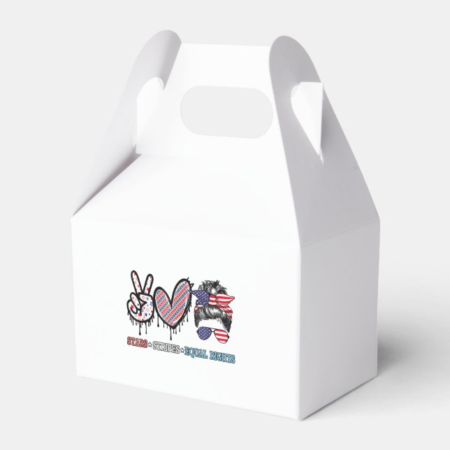Funny US Flagga Patriotic Presentaskar (Framsidan Sidan)
