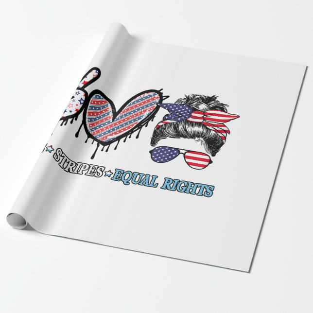 Funny US Flagga Patriotic Presentpapper (Utrullad)