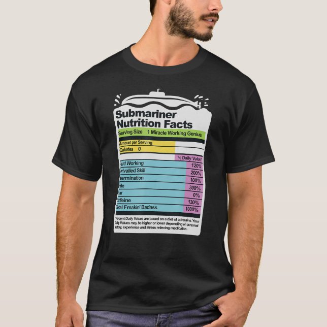 Funny US Military Submarine Gift For A Veteran T Shirt (Framsida)