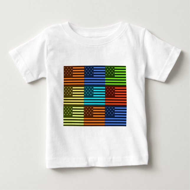 Funny USA flagga T-shirt (Framsida)