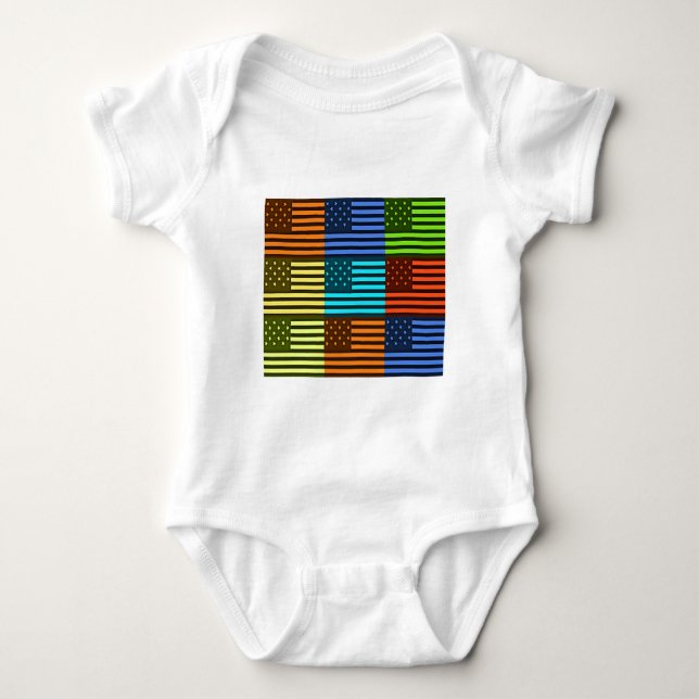 Funny USA flagga Tee (Framsida)