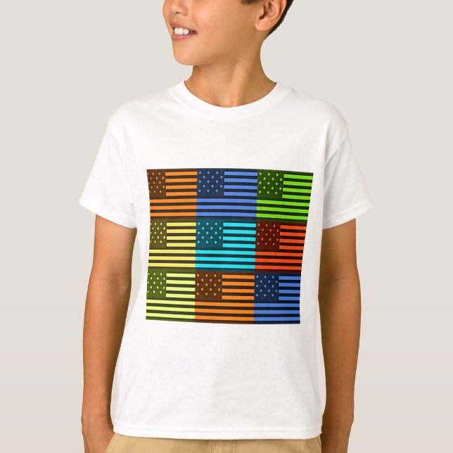 Funny USA flagga Tee (Framsida)