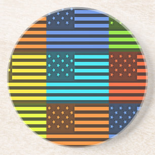 Funny USA flagga Underlägg Sandsten