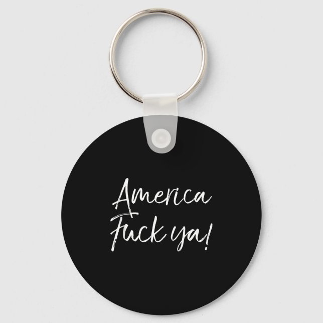 Funny Usa Quote American Saying Joke Gift America  Nyckelring (Framsida)