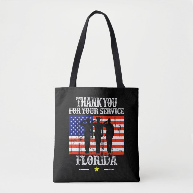 Funny USA State Florida Tote Bag Tygkasse (Framsida)