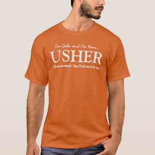 Funny Usher-Anpassade Bröllopsfest Shirt V16 Tee
