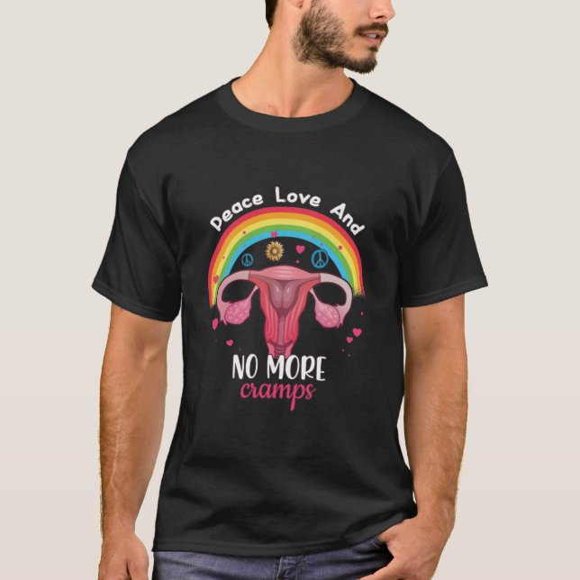Funny Uterus Hysterectomi Ovarium Tecknad T - T Shirt (Framsida)
