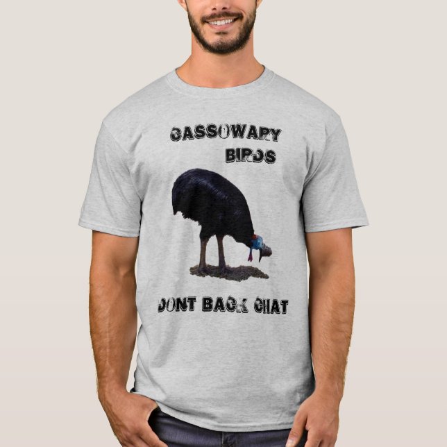 Funny utformning av Chattan för Cassowary Birds Ba T Shirt (Framsida)