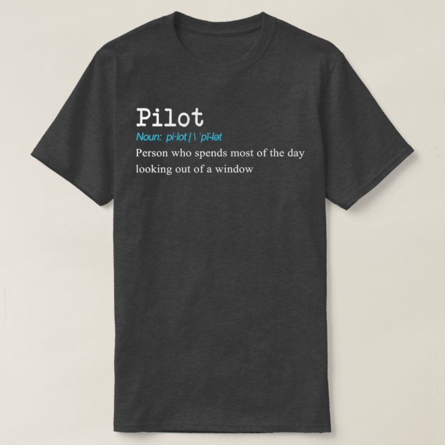 Funny utformning av pilotens definitionsutkast  t shirt (Design framsida)