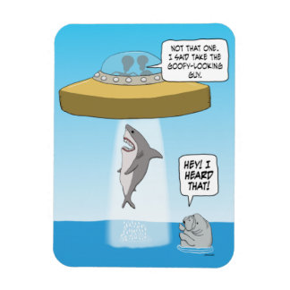 Funny Utomjordingar Abduct Shark As Manatee Watche Magnet