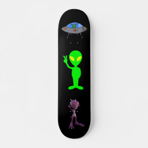 FUNNY UTOMJORDINGARS UFO-Skateboard Mini Skateboard Bräda 18,5 Cm