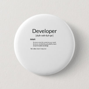Funny utvecklare Gift Developer Definition Gift Knapp