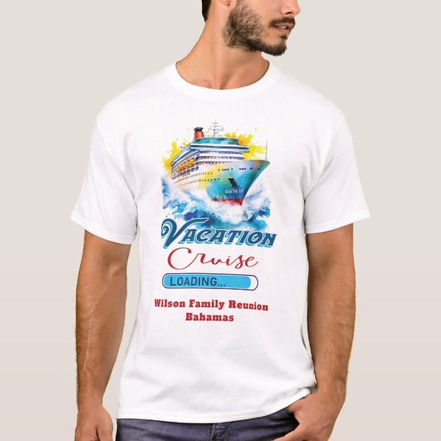 Funny Vacation Family Reunion Cruise T Shirt (Framsida)
