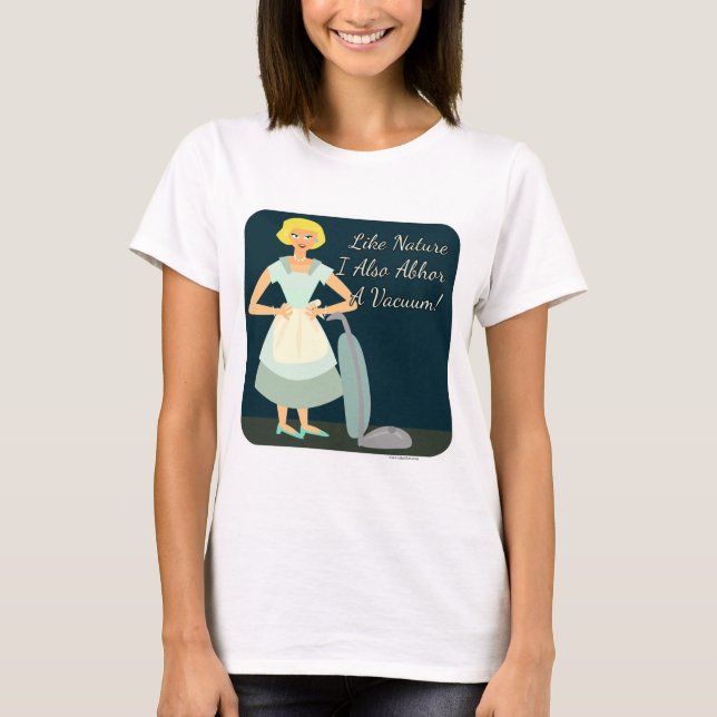 Funny Vacuum Chores Kitsch Retro Mamma T Shirt (Framsida)
