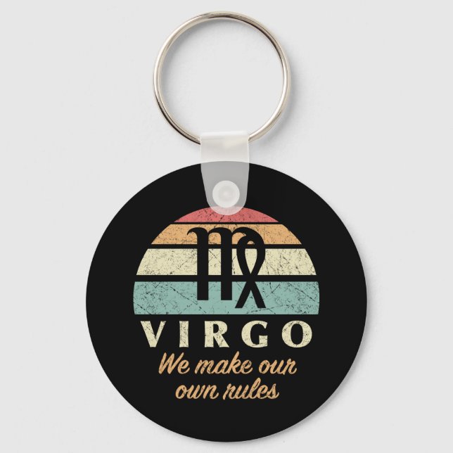 Funny Våg Zodiac Regler Nyckelring (Framsida)