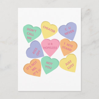 Funny Valentindags konversationshjärtan Helg Vykort