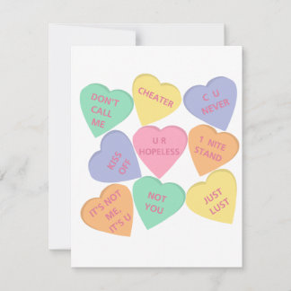 Funny Valentindags konversationshjärtan Julkort