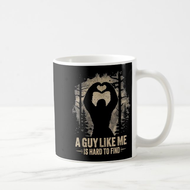 Funny Valentine Bigfoot Heart A Guy Like Me Is Har Kaffemugg (Höger)