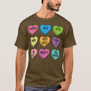 Funny Valentine Candy Heart Valentines day Manar W T Shirt
