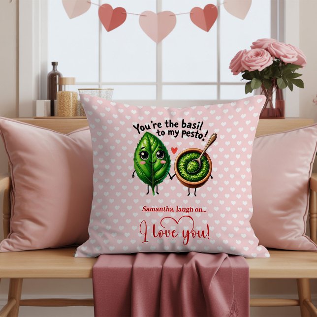 Funny Valentine Cartoon Food Pillow Personalized Kudde (Funny Valentine Cartoon Food Pillow Personalized)