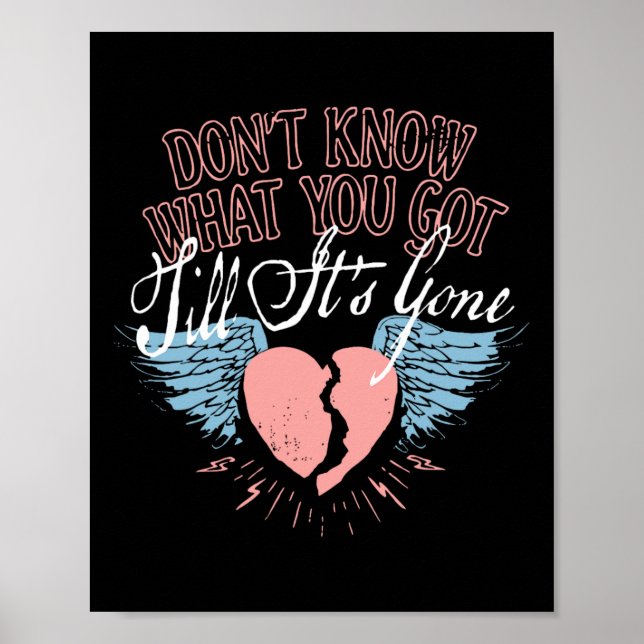 Funny Valentine Don't Know What You Got Till It's  Poster (Framsidan)