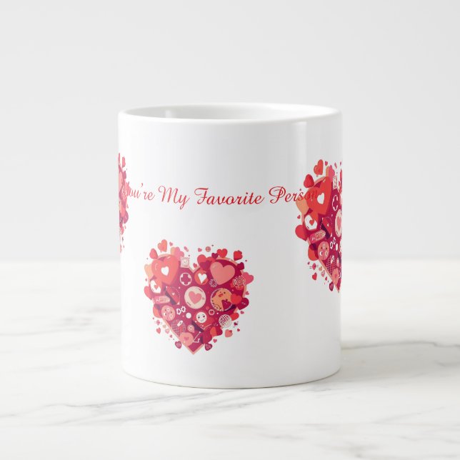 Funny Valentine Gift for Couple Jumbo Mugg (Framsidan)