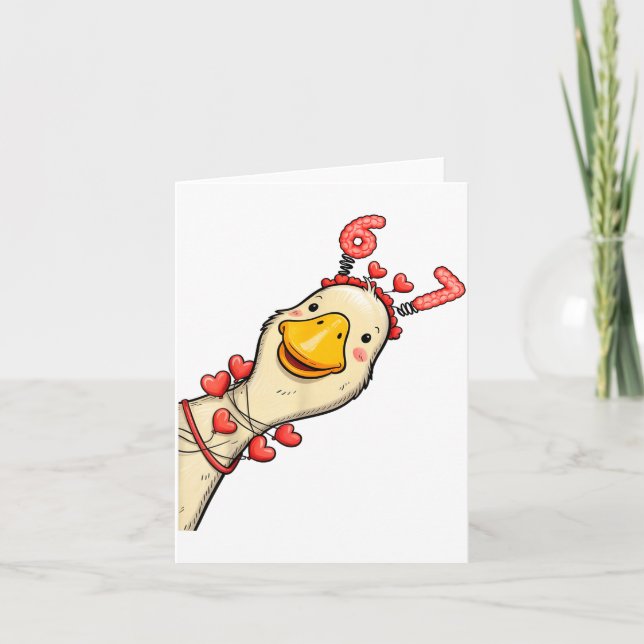 Funny Valentine Goose 6 7 Six Seven Meme Matching  Kort (Framsida)
