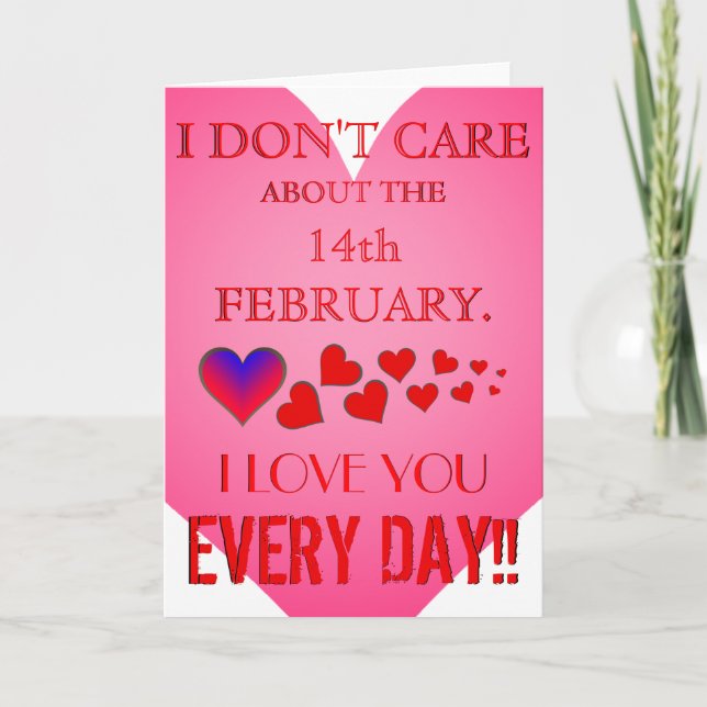 Funny Valentine Hälsning Card Helgkort (Framsida)